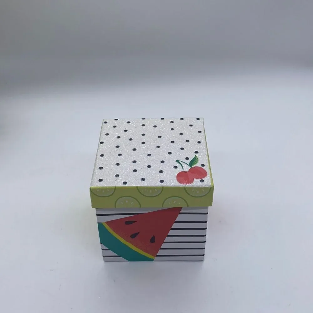 ✨🔅✨🍉 Cute Fruit Glitter on Top Gift Box 📦 🍓✨